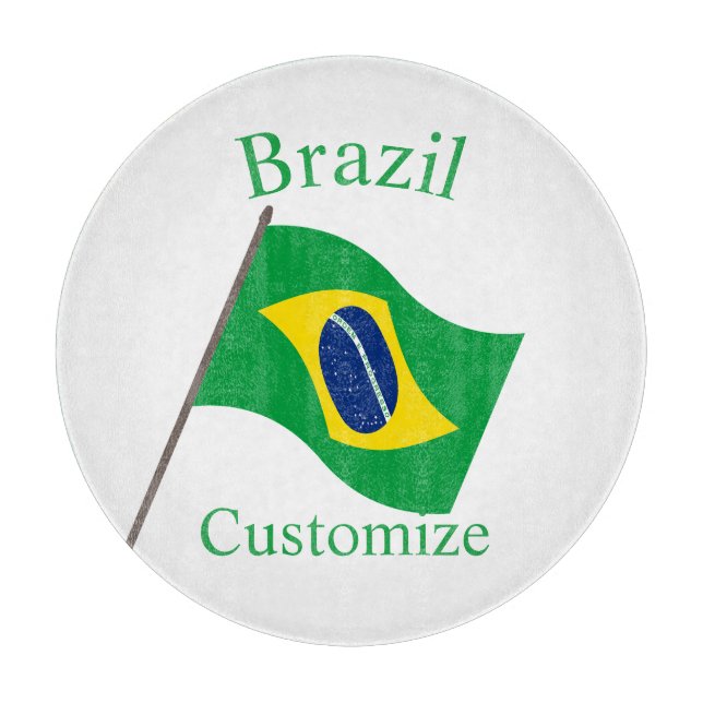 Tabla De Cortar Bandera de Brasil Thunder_Cove (Anverso)