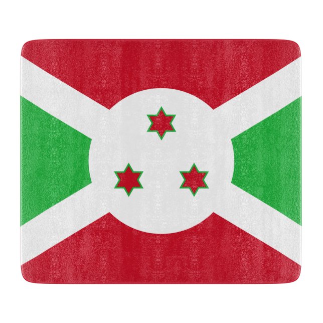 Tabla De Cortar Bandera de Burundi (Anverso)