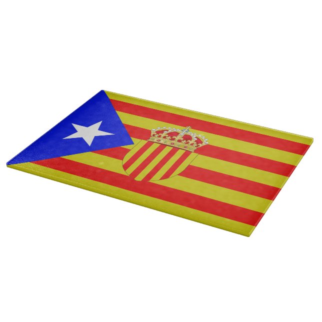 Tabla De Cortar Bandera de Cataluña (Borde)
