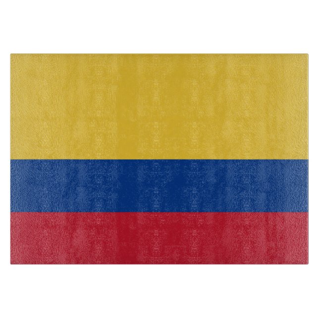 Tabla De Cortar Bandera de Colombia (Anverso)