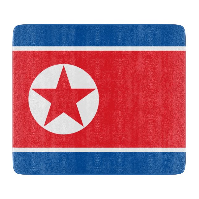 Tabla De Cortar Bandera de Corea del Norte (RPDC) (Anverso)
