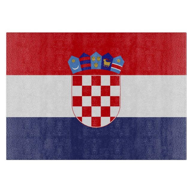 Tabla De Cortar Bandera de Croacia (Anverso)