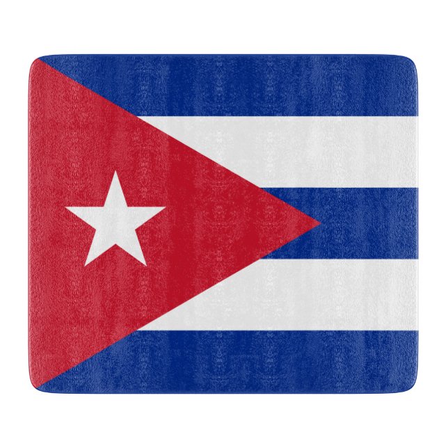 Tabla De Cortar Bandera de Cuba (Anverso)