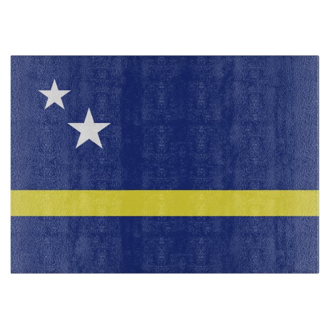 Tabla De Cortar Bandera de Curazao (Anverso)