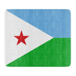 Tabla De Cortar Bandera de Djibouti (Nación Africana)