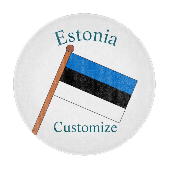 Tabla De Cortar Bandera de Estonia Thunder_Cove (Anverso)