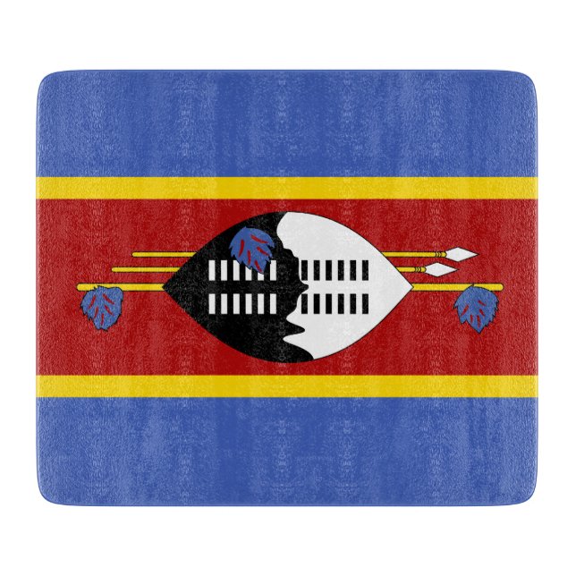 Tabla De Cortar Bandera de Eswatini (Swazilandia) (Anverso)
