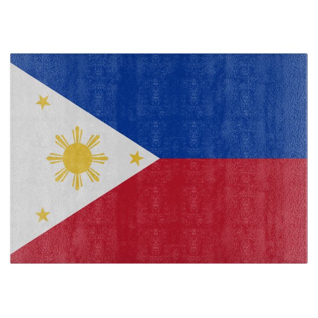 Tabla De Cortar Bandera de Filipinas (Anverso)