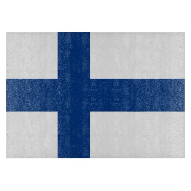 Tabla De Cortar Bandera de Finlandia (Anverso)