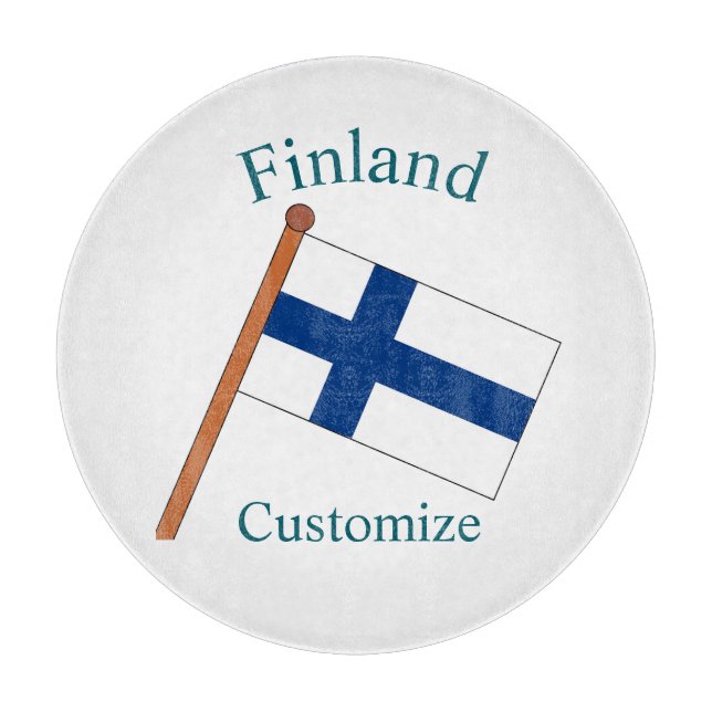 Tabla De Cortar Bandera de Finlandia Thunder_Cove (Anverso)