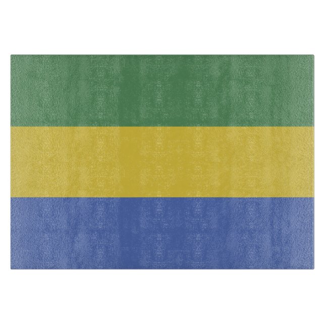 Tabla De Cortar Bandera de Gabón (Anverso)