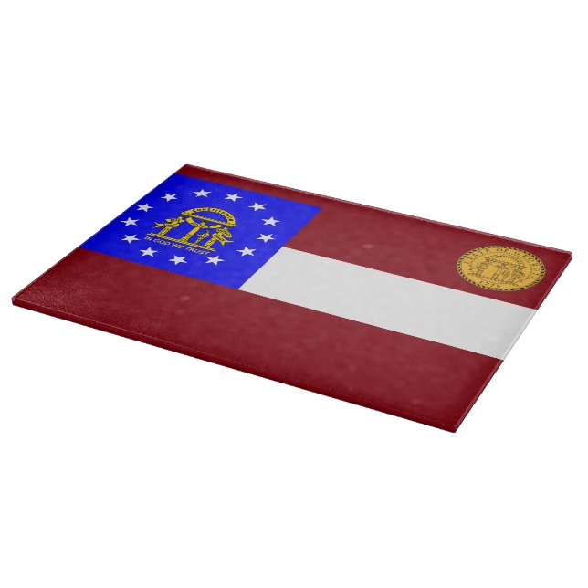 Tabla De Cortar Bandera de Georgia (Borde)