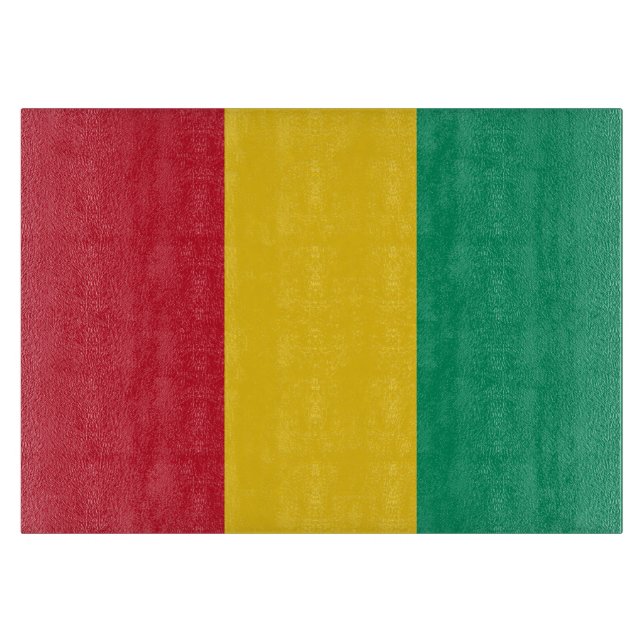 Tabla De Cortar Bandera de Guinea (Anverso)