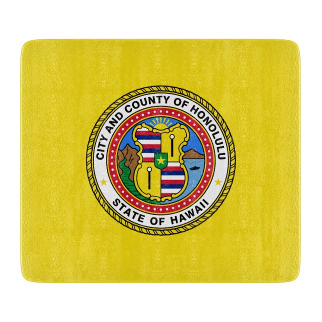 Tabla De Cortar Bandera de Honolulu (Hawái) (Anverso)