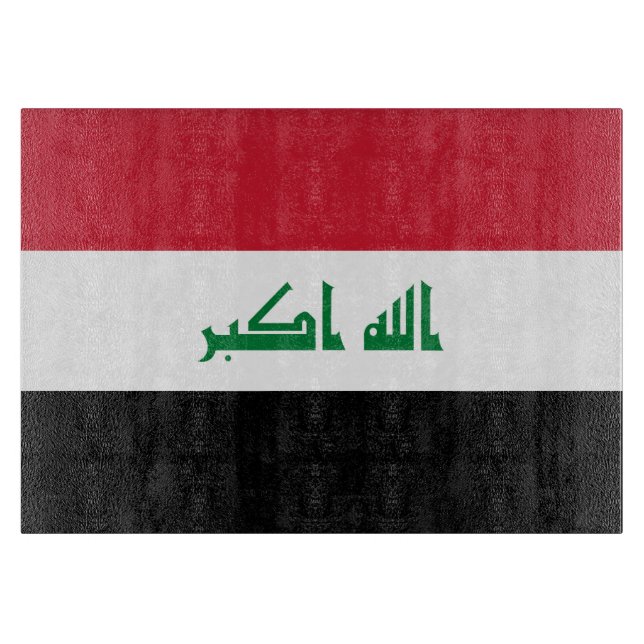 Tabla De Cortar Bandera de Iraq (Anverso)