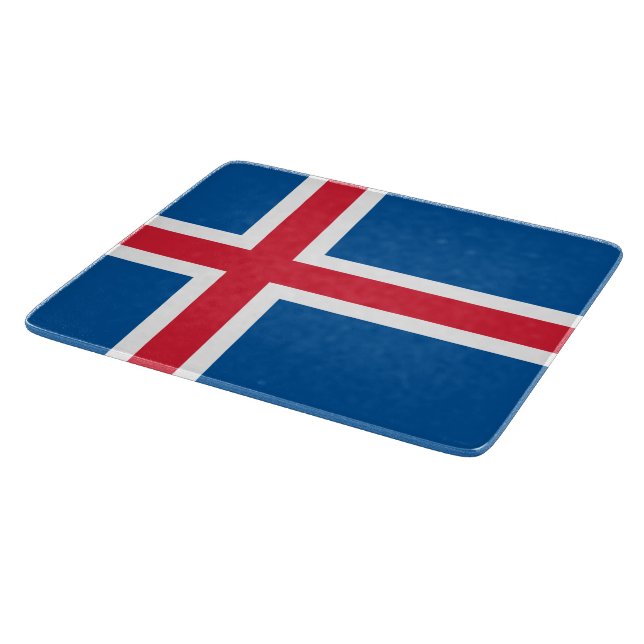 Tabla De Cortar Bandera de Islandia (Borde)