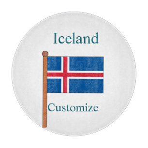 Tabla De Cortar Bandera de Islandia Thunder_Cove