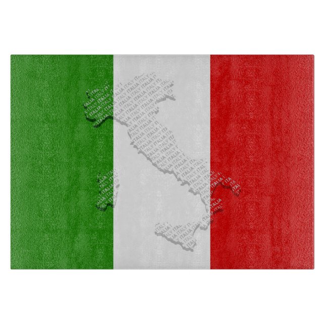 Tabla De Cortar Bandera de Italia (Anverso)