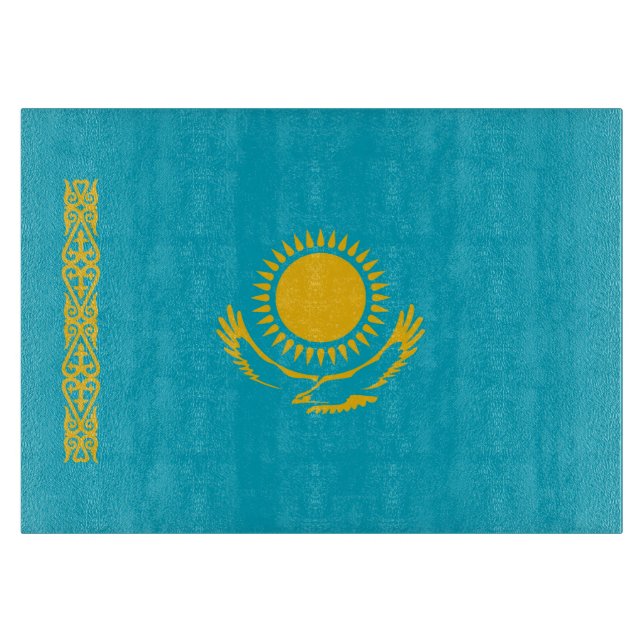 Tabla De Cortar Bandera de Kazajistán (Anverso)