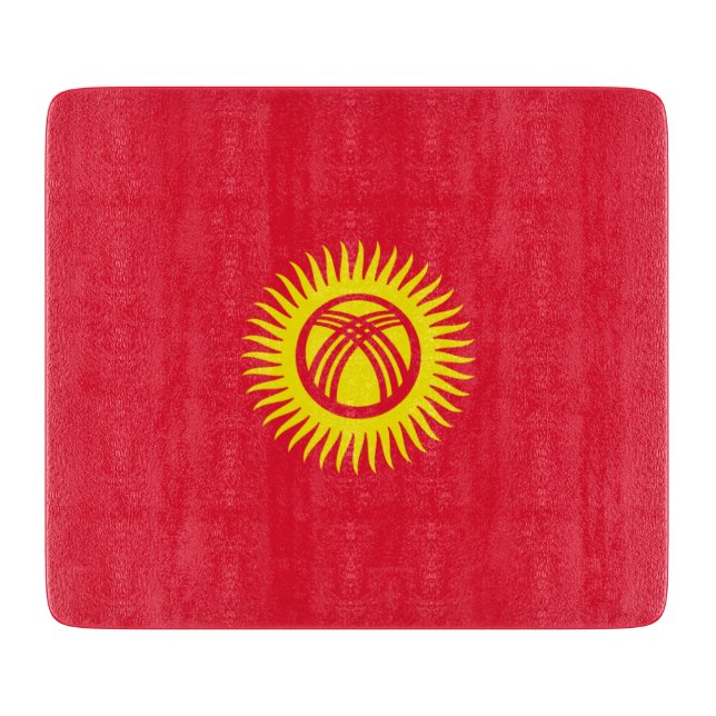 Tabla De Cortar Bandera de Kirguistán (Anverso)