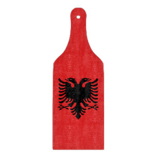 Tabla De Cortar Bandera de la paleta de corte de vidrio de Albania