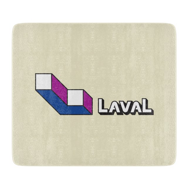 Tabla De Cortar Bandera de Laval (Quebec, Canadá) (Anverso)