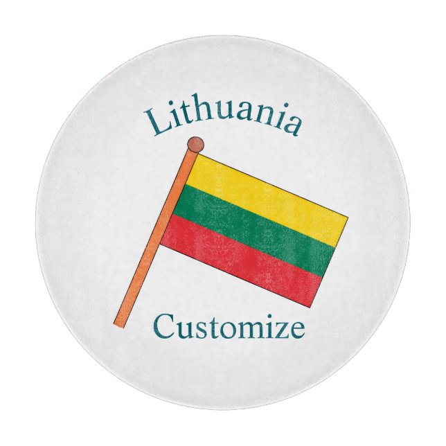 Tabla De Cortar Bandera de Lituania Thunder_Cove (Anverso)