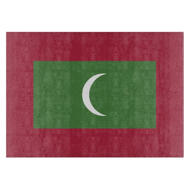 Tabla De Cortar Bandera de Maldivas (Anverso)