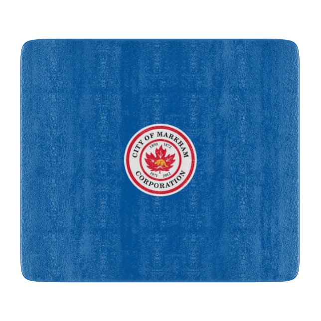 Tabla De Cortar Bandera de Markham (Ontario, Canadá) (Anverso)