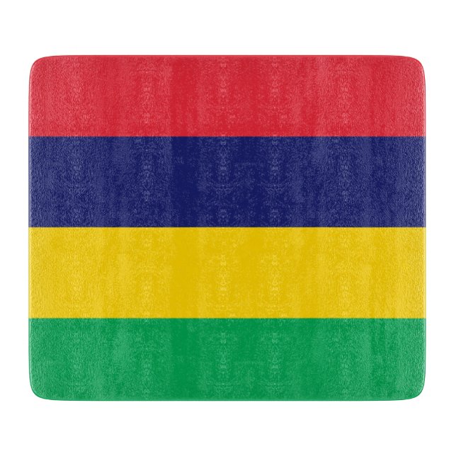 Tabla De Cortar Bandera de Mauricio (Anverso)