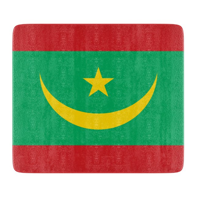 Tabla De Cortar Bandera de Mauritania (Anverso)