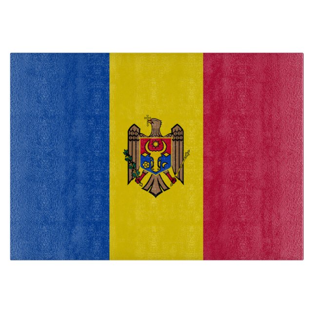 Tabla De Cortar Bandera de Moldavia (Anverso)