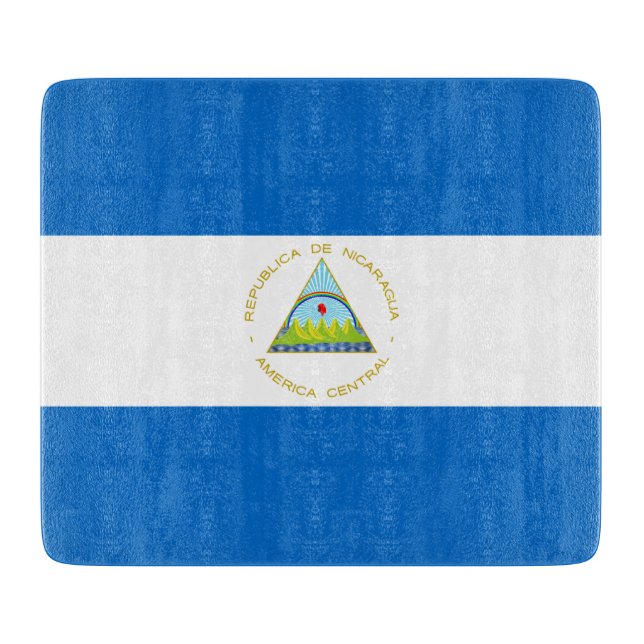 Tabla De Cortar Bandera de Nicaragua (Anverso)