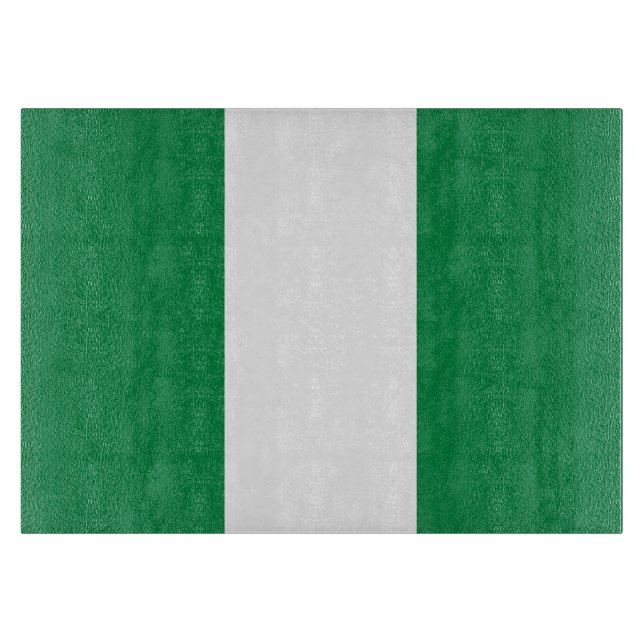 Tabla De Cortar Bandera de Nigeria (Anverso)
