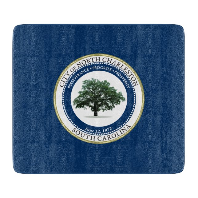 Tabla De Cortar Bandera de North Charleston (Carolina del Sur) (Anverso)