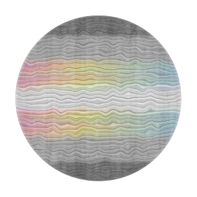 Tabla De Cortar Bandera de Orgullo Demifluid Abstracta Trippy Boho (Anverso)