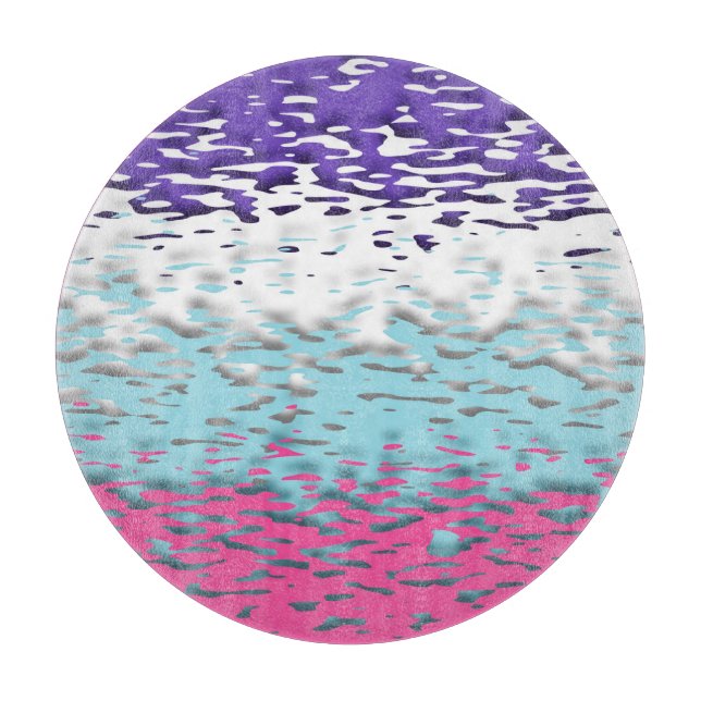 Tabla De Cortar Bandera de orgullo multissexual funky trippy ondul (Anverso)