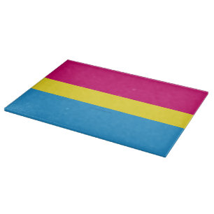 Tabla De Cortar bandera de orgullo pansexual SlipperyJoe rosa ámba