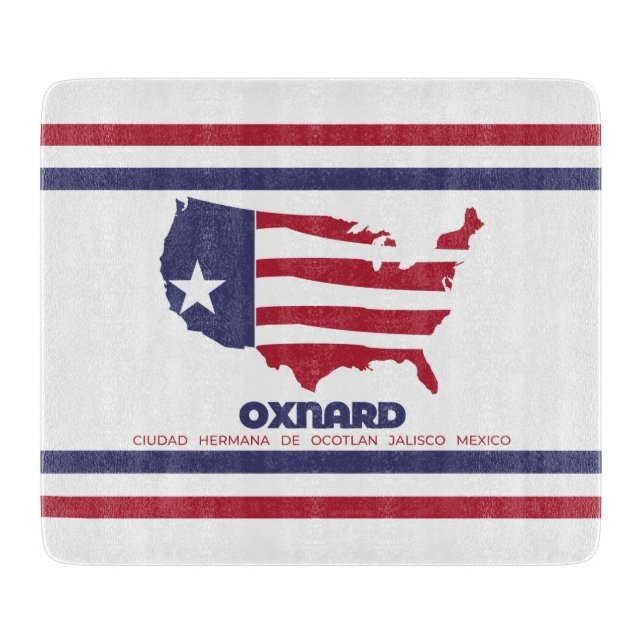 Tabla De Cortar Bandera de Oxnard (California) (Anverso)
