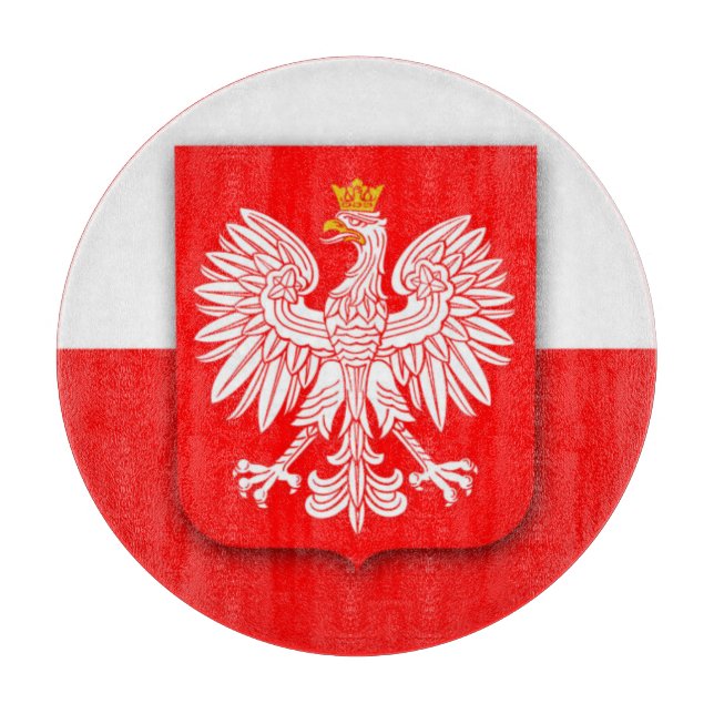 Tabla De Cortar Bandera de Polonia Patriótica Polska Viaja Europa (Anverso)