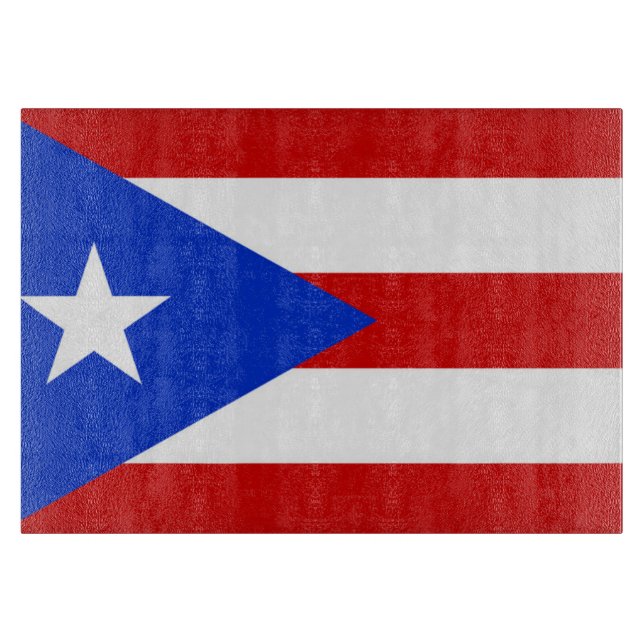 Tabla De Cortar Bandera de Puerto Rico (Anverso)