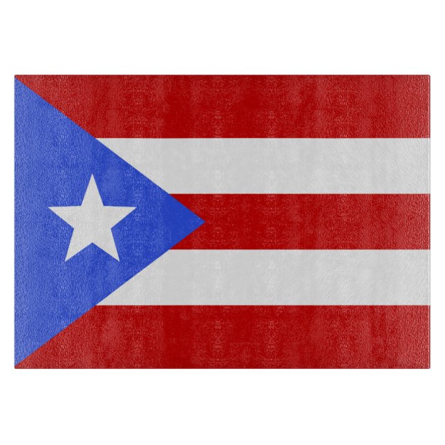 Tabla De Cortar Bandera de Puerto Rico (Anverso)