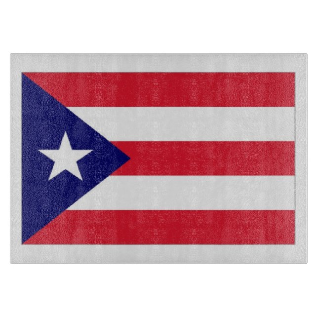 Tabla De Cortar Bandera de Puerto Rico (Anverso)