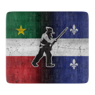 Tabla De Cortar Bandera de Quebec y patriota Henri Julien erosiona