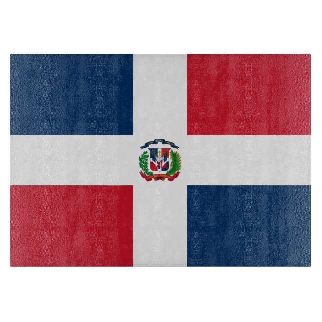 Tabla De Cortar Bandera de República Dominicana (Anverso)