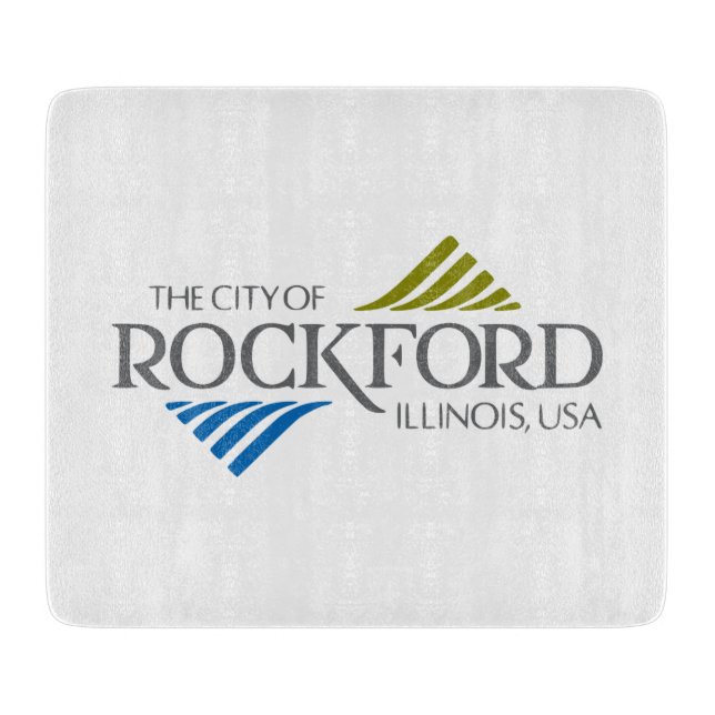 Tabla De Cortar Bandera de Rockford (Illinois) (Anverso)