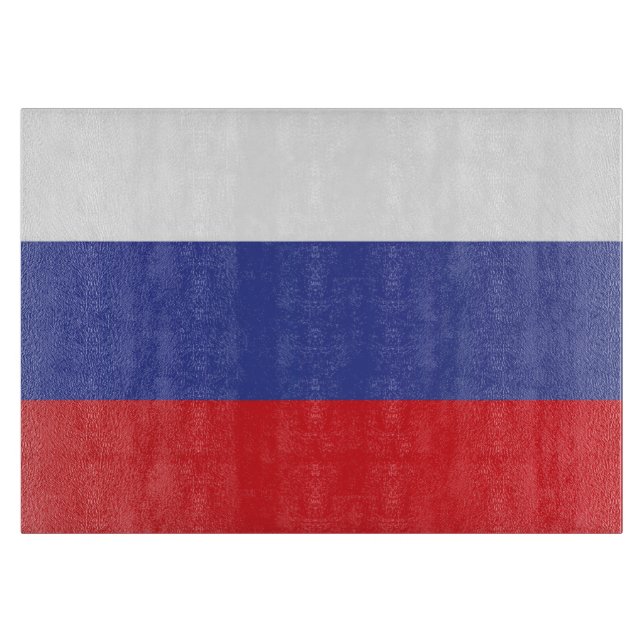 Tabla De Cortar Bandera de Rusia (Anverso)