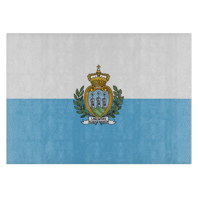 Tabla De Cortar Bandera de San Marino (Anverso)