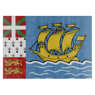 Tabla De Cortar Bandera de San Pedro y Miquelón