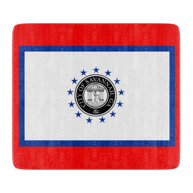 Tabla De Cortar Bandera de Savannah (Georgia) (Anverso)